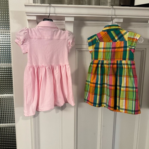 Ralph Lauren LOT OF 2 Baby Girls Dresses 1-pink & 1-multi Color Plaid Size 12 Mo - Picture 3 of 16